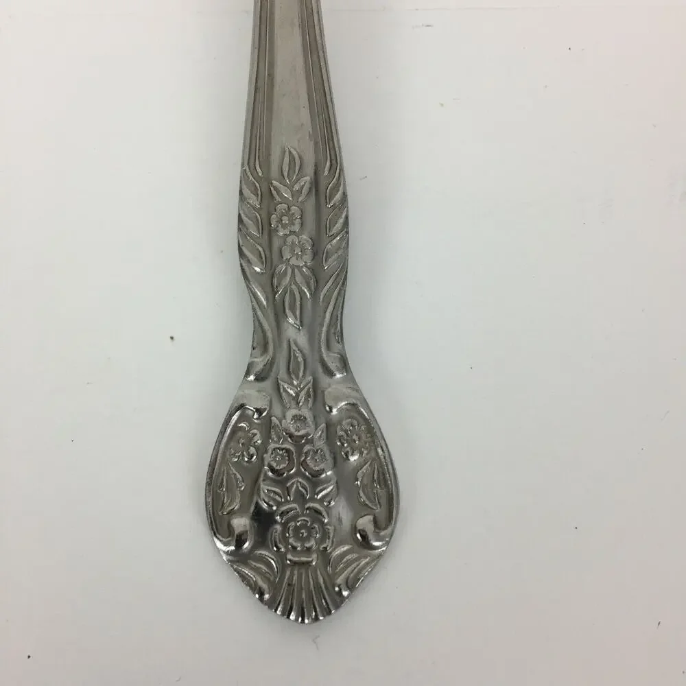 Vintage Nasco Pamela Pattern Stainless Flatware Japan Knife Spoon 17pcs